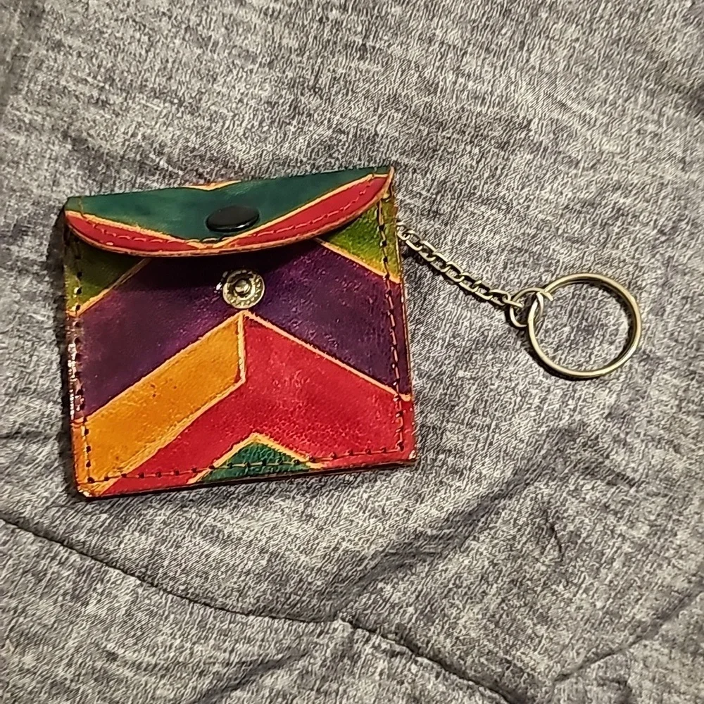 1992 Set Vintage MTG  Leather Wallet  Clutch w Pockets with 2 accessories